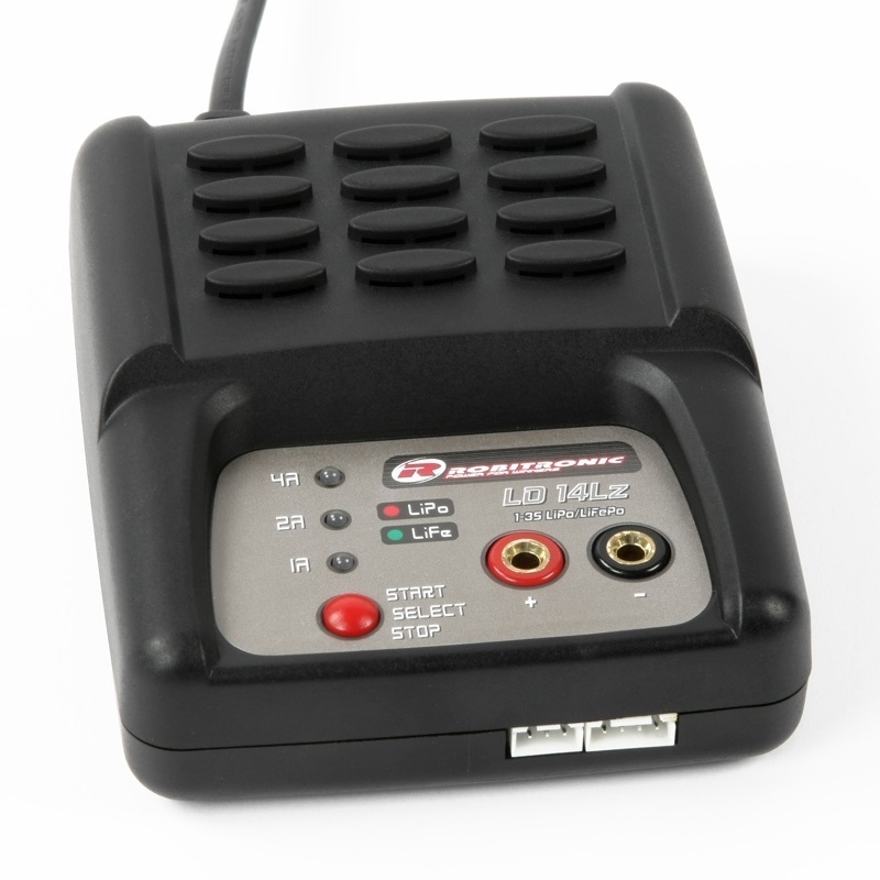 Robitronic #R01009 Ladegerät LD14Lz LiPo / LiFePo 1-3S 1-4A AC