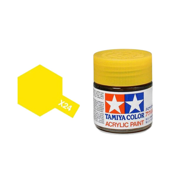 Tamiya #81024 Acrylic X-24 Klargelb (23ml) (0.023l)