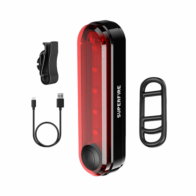 Superfire Fahrradlampe BTL01 Rücklicht 230mAh USB