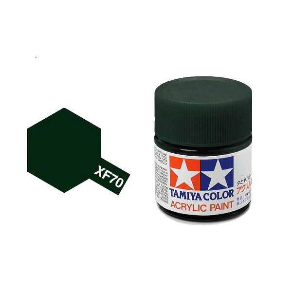 Tamiya #81370 Acrylic XF-70 Dunkelgrün (23ml) (0.023l)