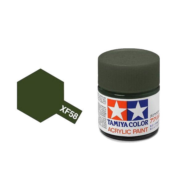 Tamiya #81358 Acrylic XF-58 Olivegrün (23ml) (23 ml)