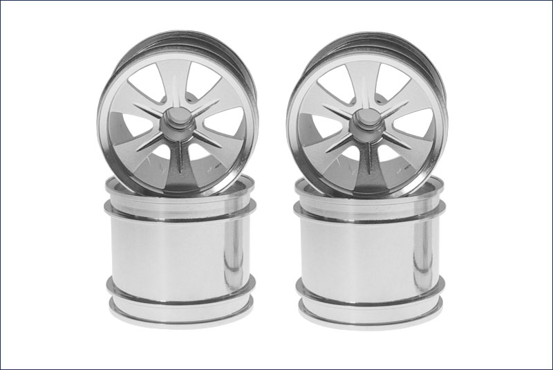 Kyosho #MMH10S MiniZ Felge 1: 24 Mad Force silber Alu (4)