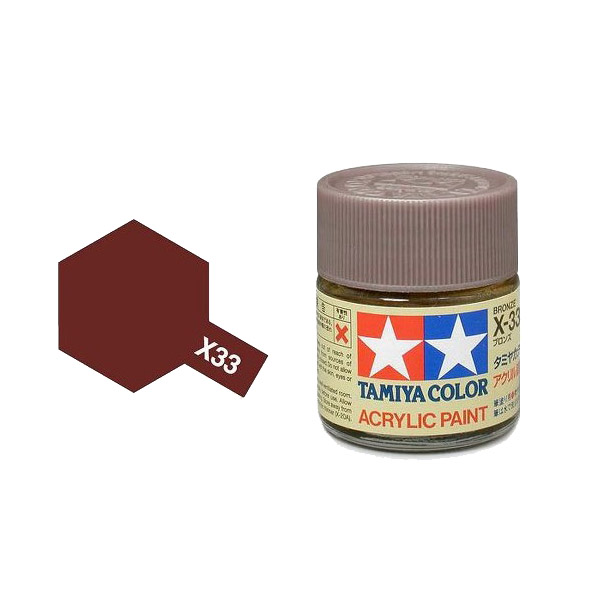 Tamiya #81033 Acrylic X-33 Bronze (23ml) (0.023l)